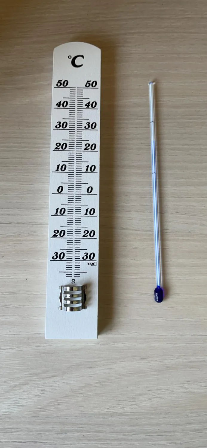 TFA Dostmann 12.1003.09 Innenthermometer Buche weiß analog