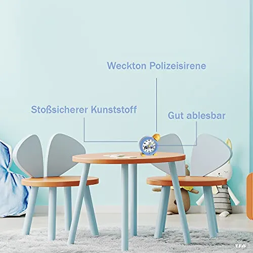 TFA Dostmann 60.1011.06 Kinderwecker Polizei Blau