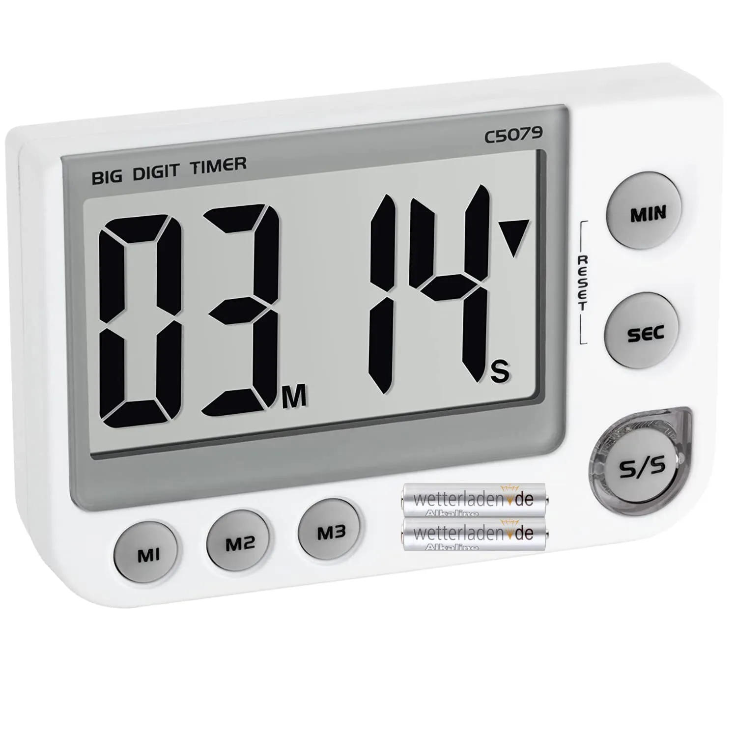 TFA Dostmann 38.2024 Timer Stoppuhr weiß mit Magnet