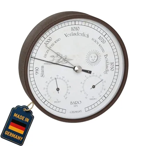 TFA Dostmann Analoge Wetterstation Rost-Optik wetterfest