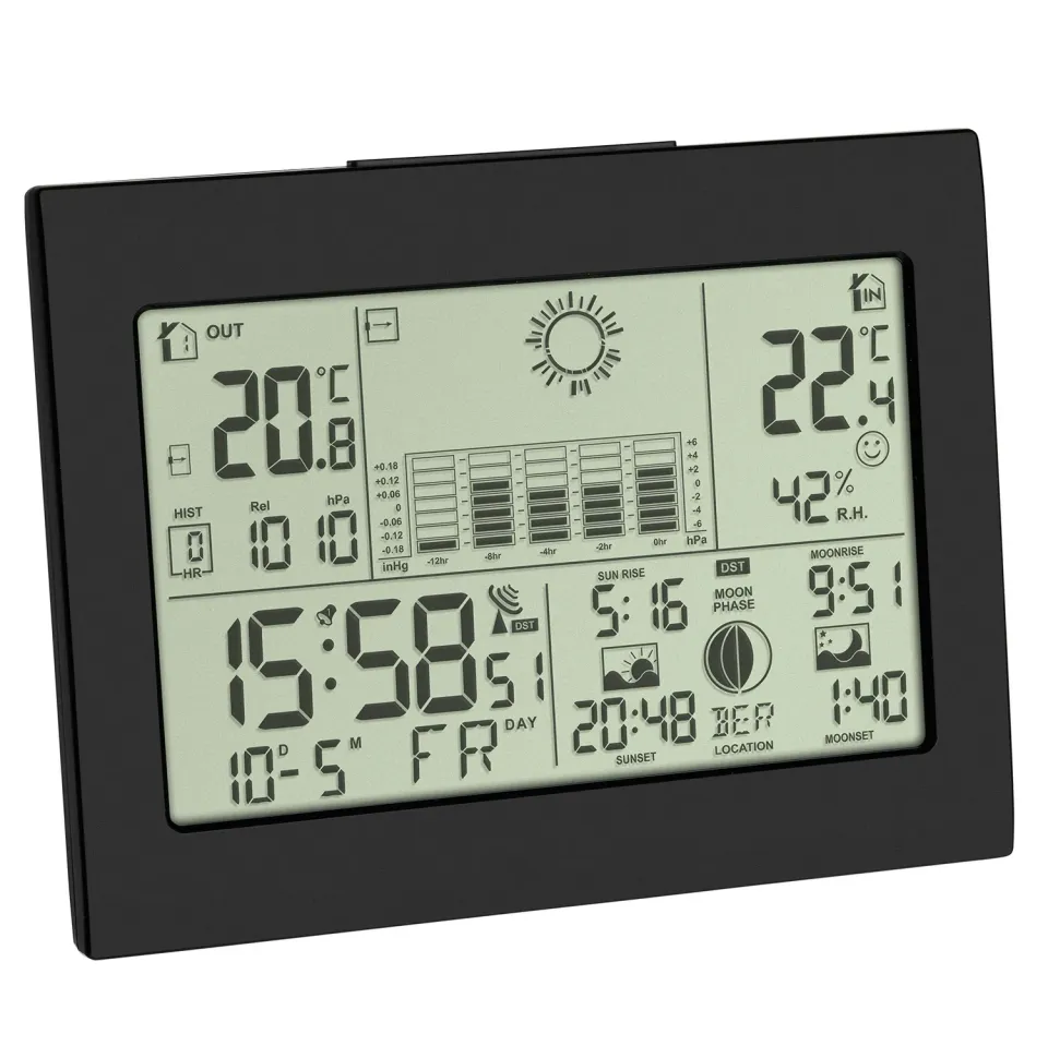 TFA Dostmann Horizon 35.1155.01 Funkwetterstation schwarz