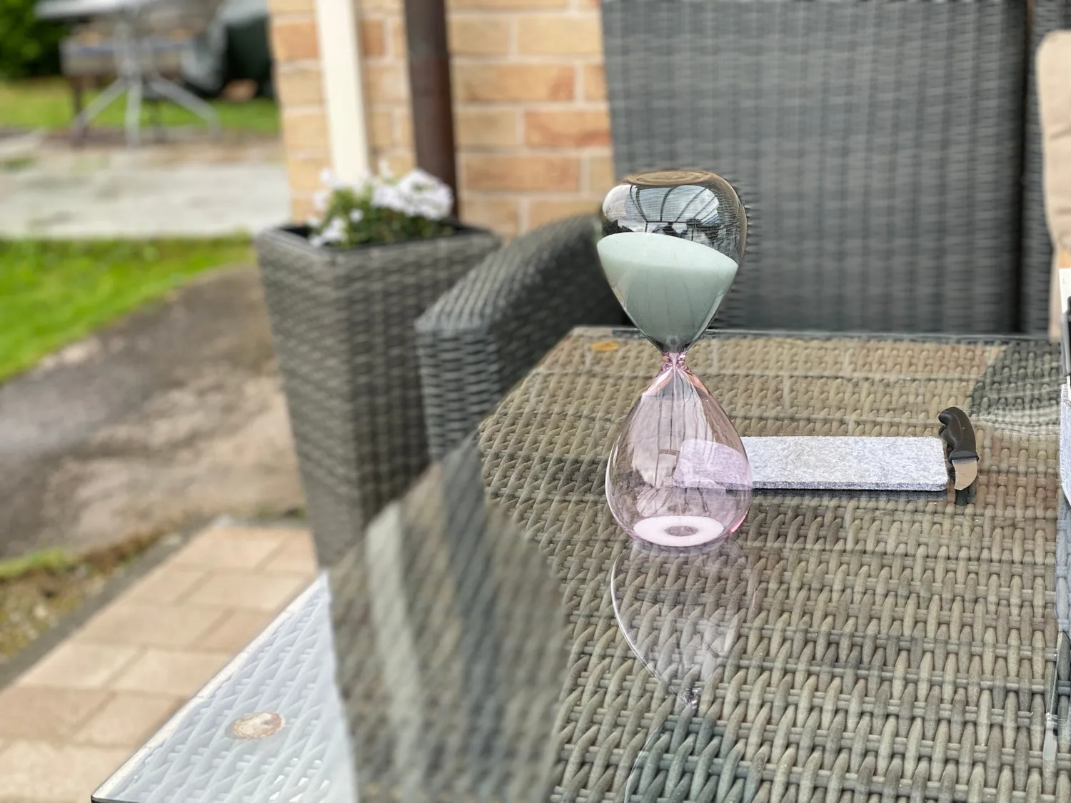 TFA Dostmann 18.6009 Sanduhr 15 Minuten Gold aus Glas