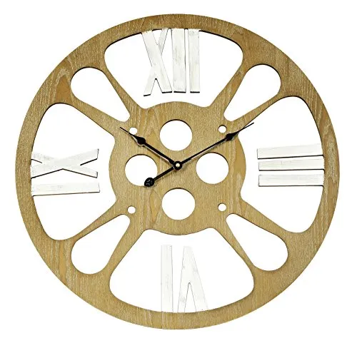 Technoline WT 1612 Holz-Wanduhr XXL 58 cm analog