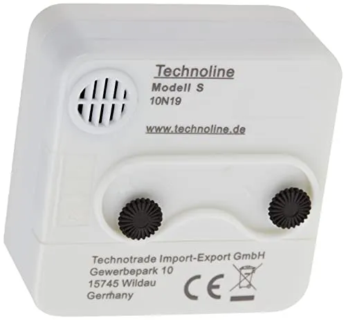 Technoline Modell S Quarzwecker weiß mit Beleuchtung
