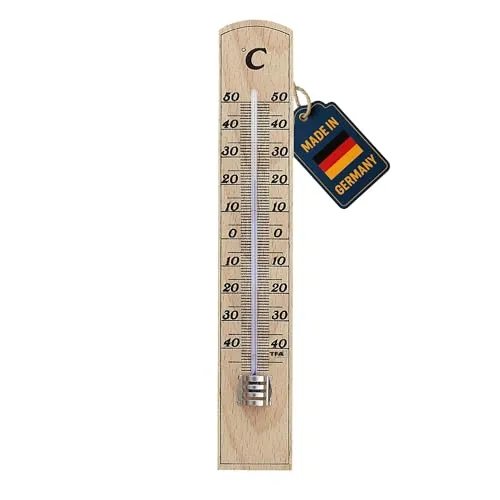 TFA Dostmann 12.1004 Innenthermometer Holz 1 Stück genau