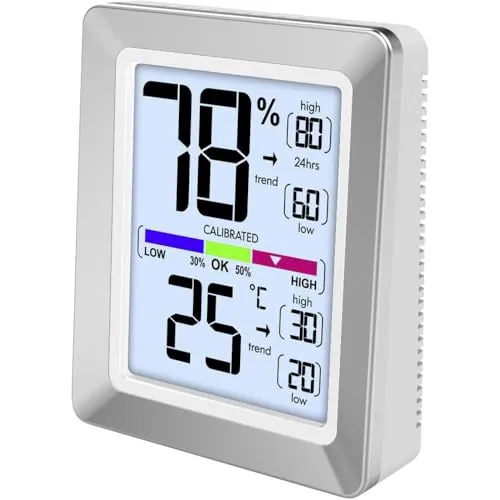Technoline WS 9460 Raumklimastation silber Touchlicht