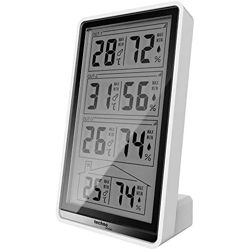 Technoline WS 7060 Temperaturstation mit 3 Sensoren 4-fach