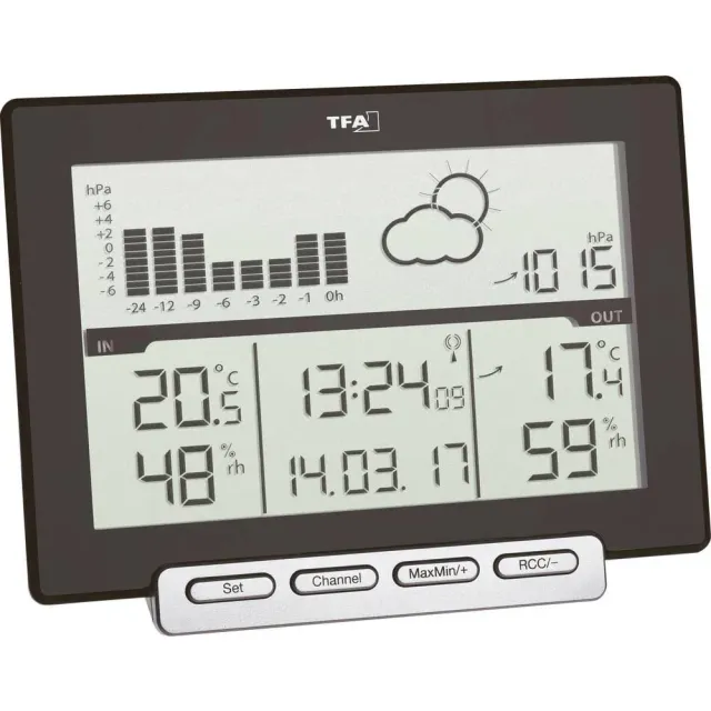 TFA Dostmann Meteo Sens 35.1139.01 Funkwetterstation schwarz