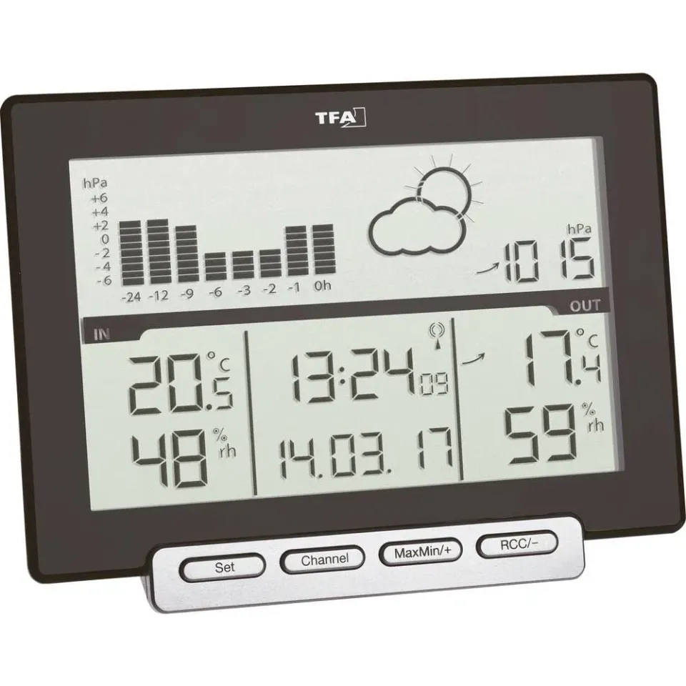 TFA Dostmann Meteo Sens 35.1139.01 Funkwetterstation schwarz