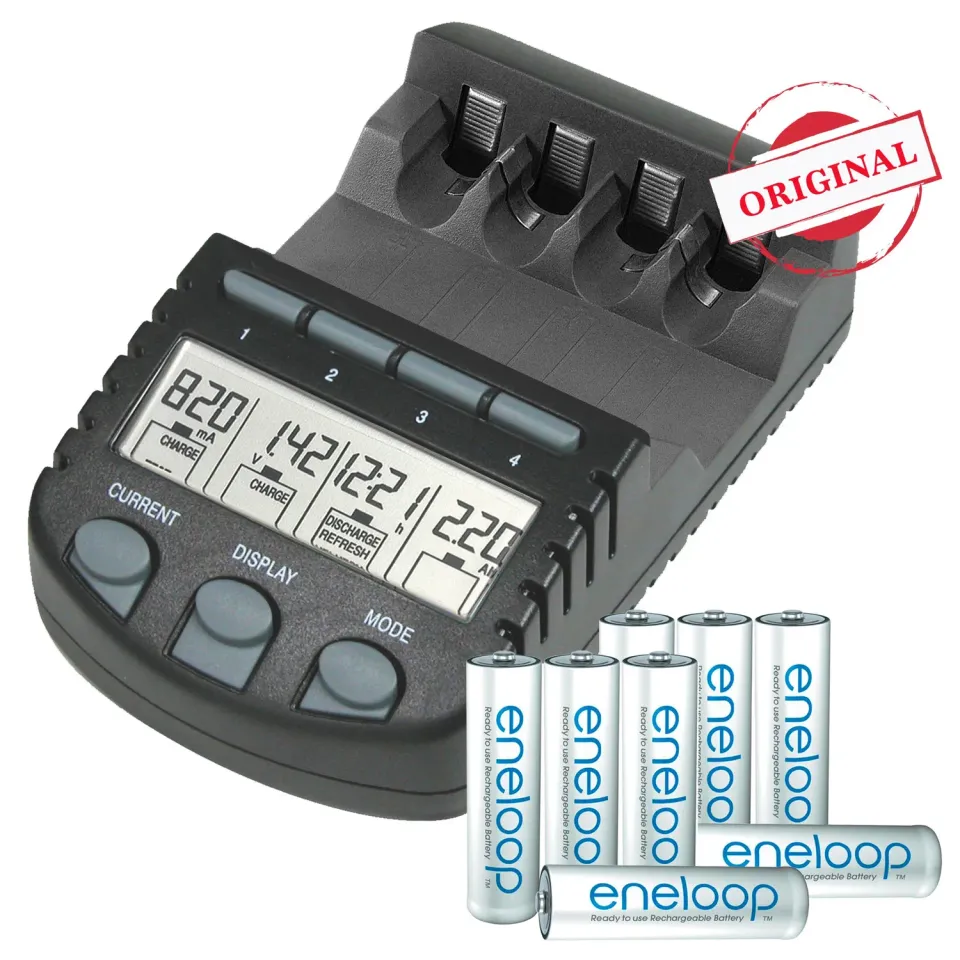 Technoline BC 700 Ladegerät inkl. 8x Eneloop AA Akkus