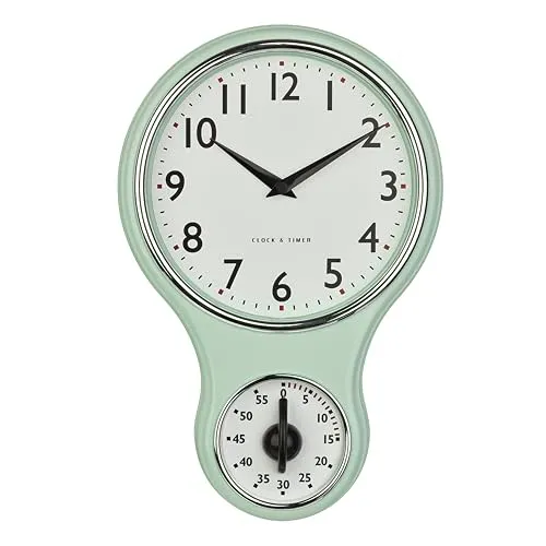 TFA Dostmann 60.3073.20 Wanduhr türkis Timer 60min