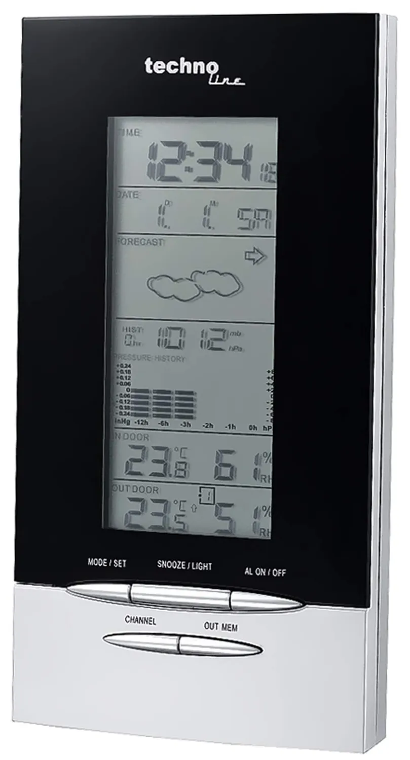 Technoline WS 6730 Wetterstation Funk mit 3 Sensoren möglich