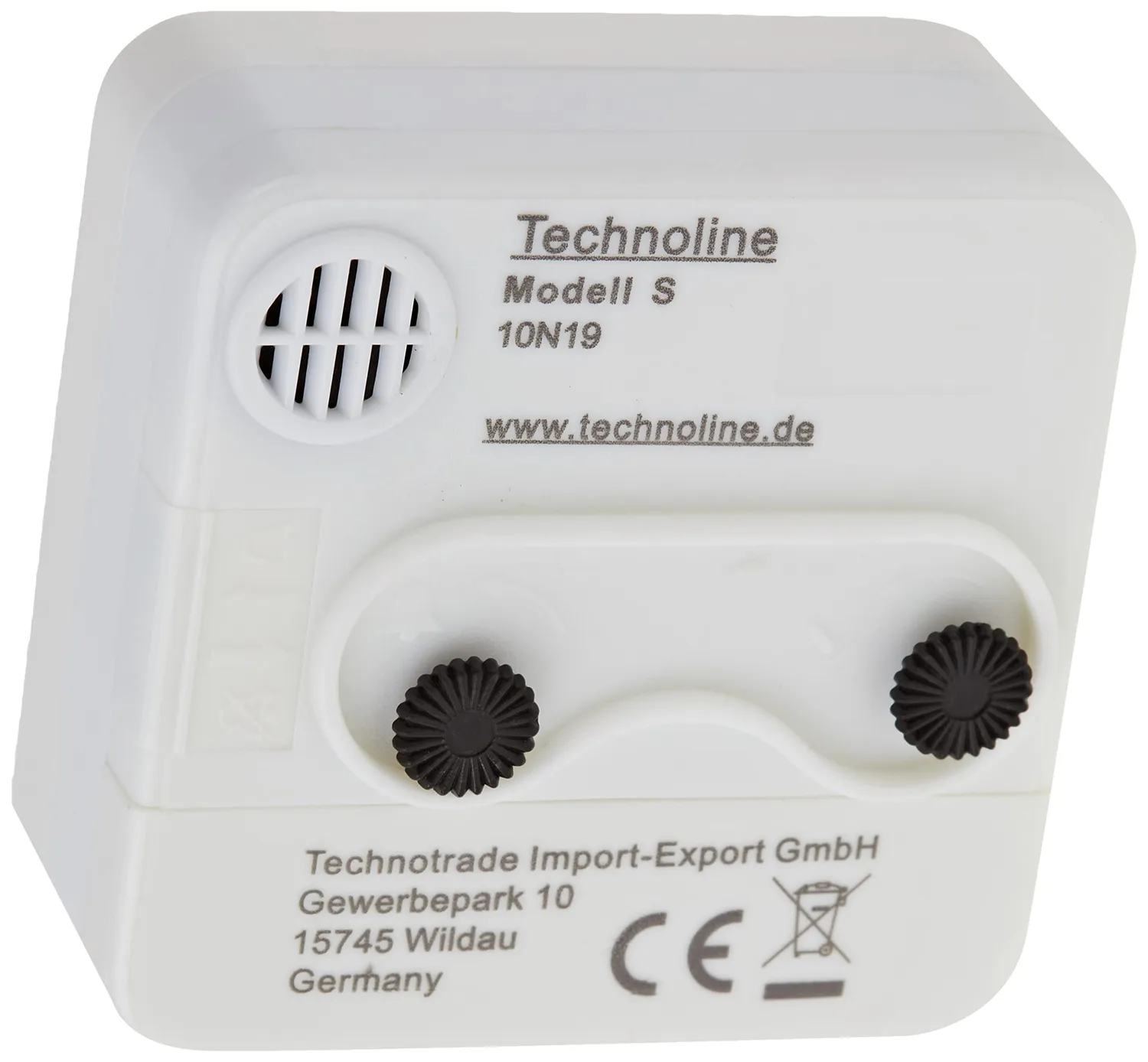 Technoline Modell S Quarzwecker weiß mit Beleuchtung