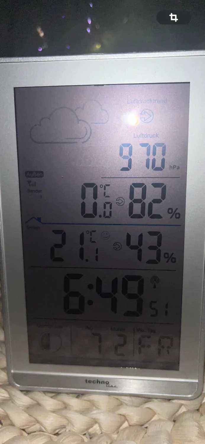 Technoline WS 9218 Wetterstation mit Außensensor DCF