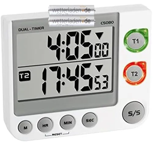 TFA Dostmann 38.2025 Timer 2-fach weiß digital