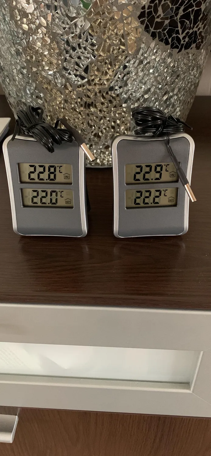 TFA Dostmann 30.1044 Innen-Außen-Thermometer anthrazit Kabel