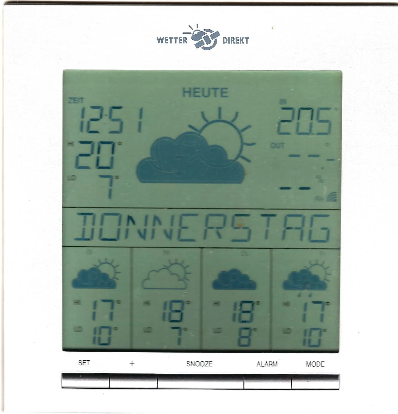 Technoline WD4017 Wetterstation WetterDirekt schwarz-weiß