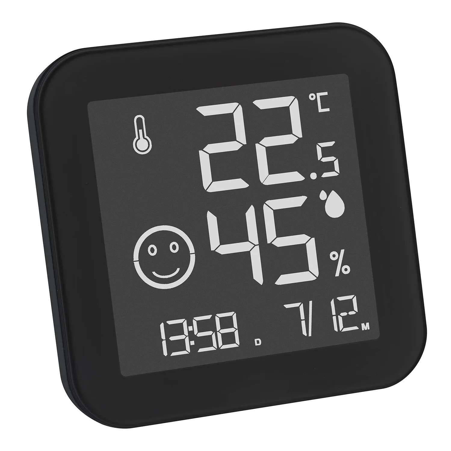 TFA Dostmann Black & White 30.5054.01 Thermo-Hygrometer E-Ink schwarz