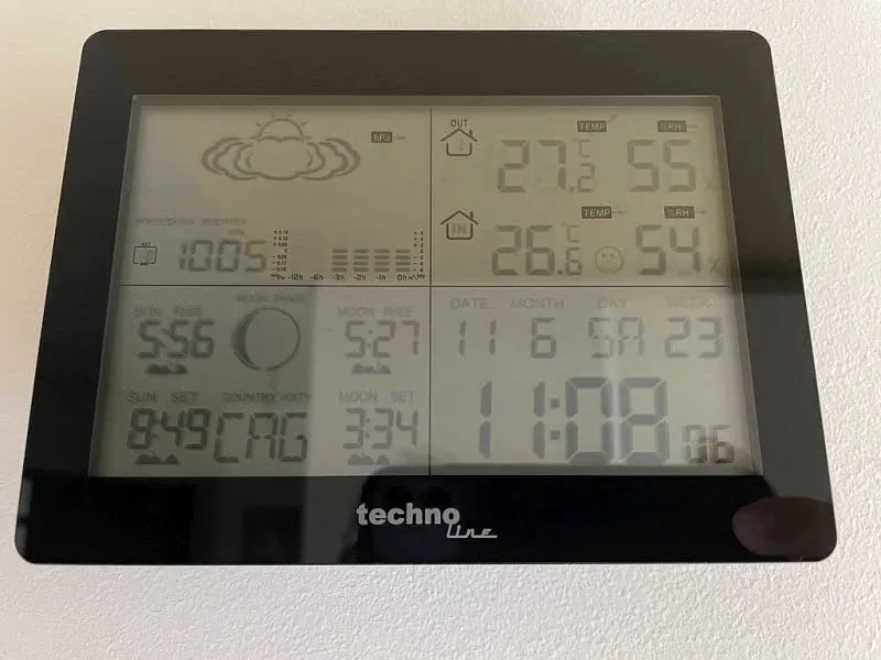 Technoline WS 6750 Wetterstation schwarz-orange Mondphase