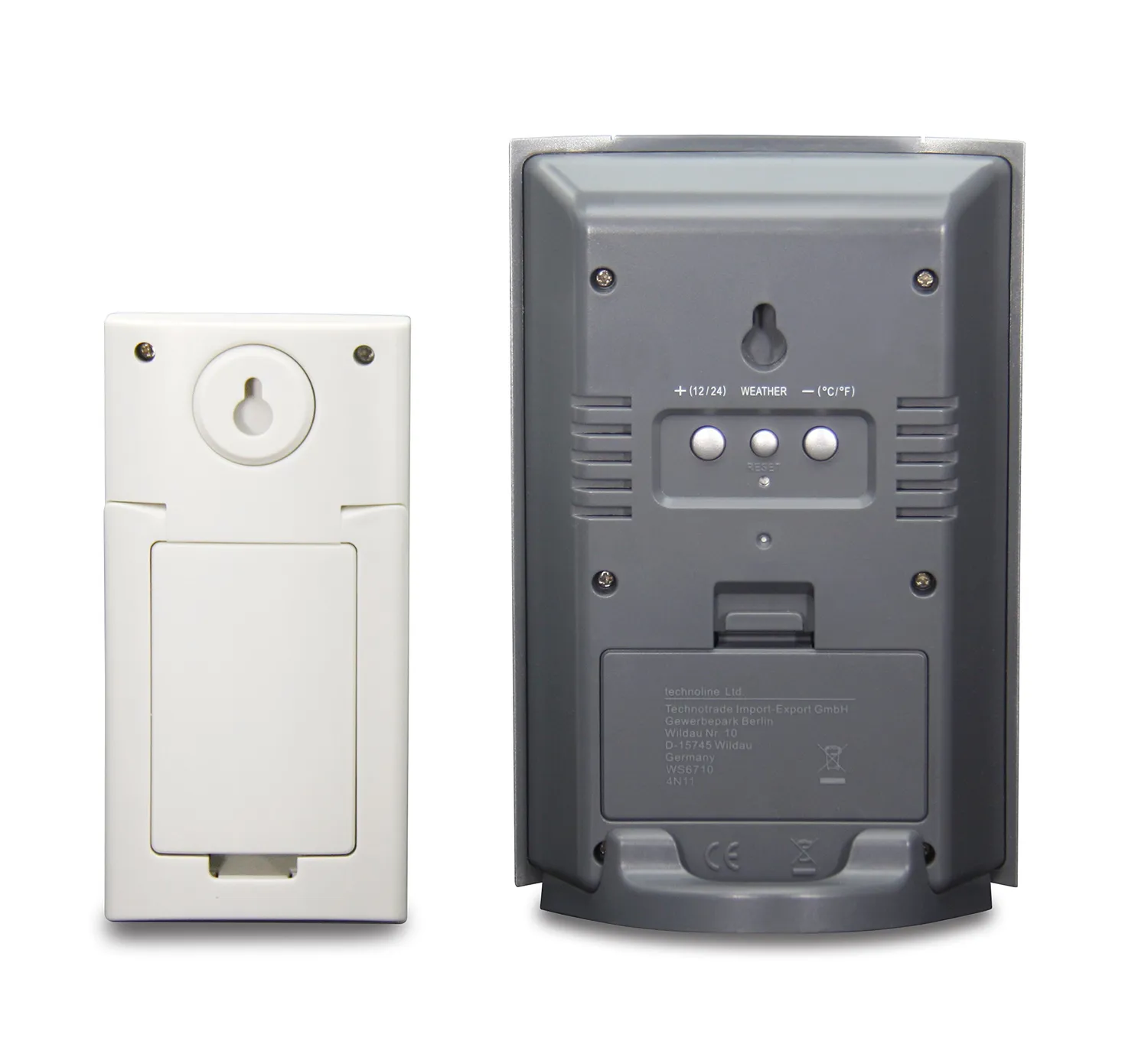 Technoline WS 6710 Wetterstation grau mit Mondphase Sensor