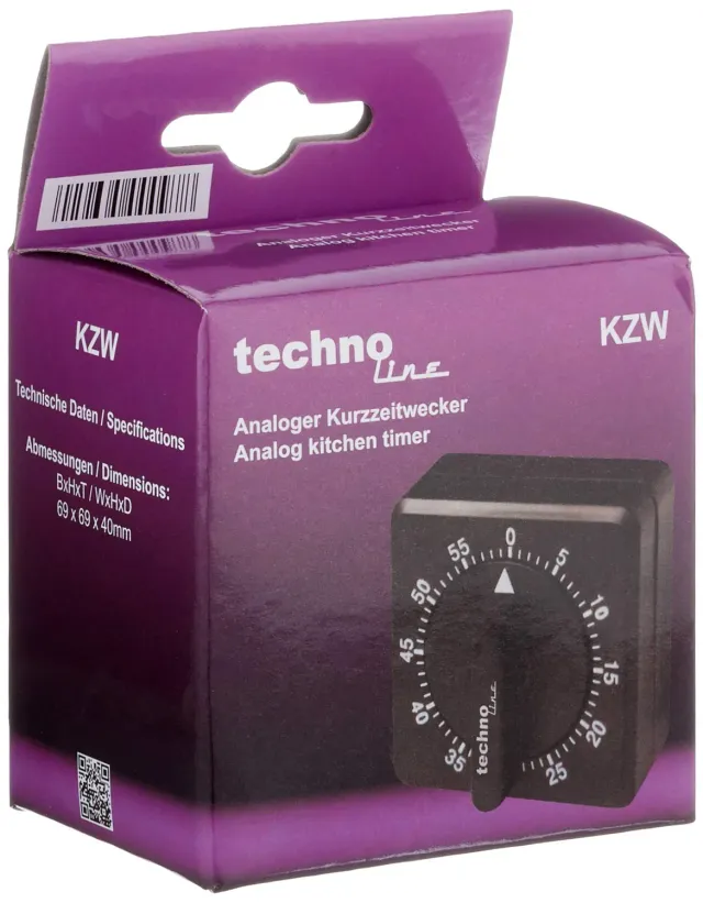 Technoline KZW Kurzzeitwecker Schwarz 60 Minuten