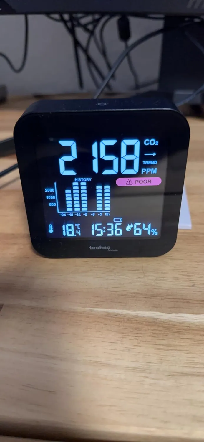 Technoline WL1025 CO2-Messgerät Monitor Akku
