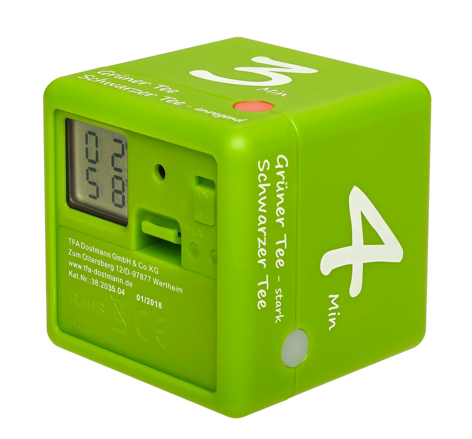 TFA Dostmann 38.2035.04 Tee-Timer grün Cube digital