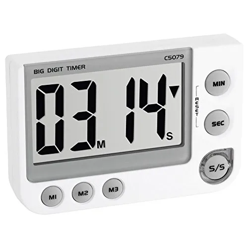 TFA Dostmann 38.2024 Timer Stoppuhr weiß mit Magnet