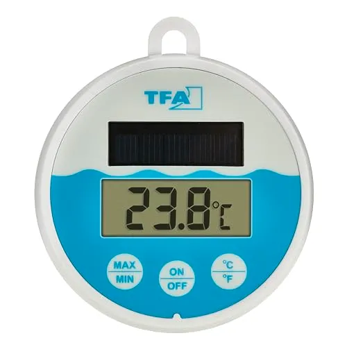 TFA Dostmann 30.1068.02 Poolthermometer Solar Weiß-Blau
