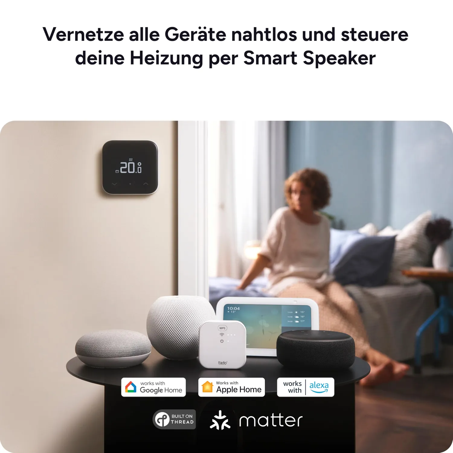 tado° X smartes Thermostat Starter Kit Fußbodenheizung mit Bridge