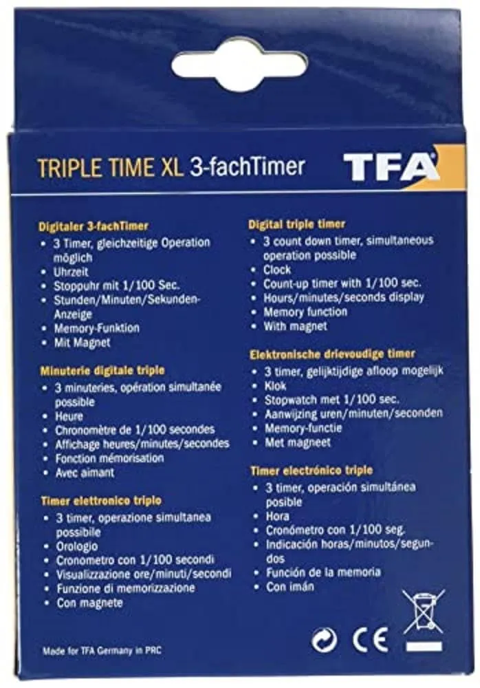 TFA Dostmann Triple XL 38.2023 3-fach Timer digital