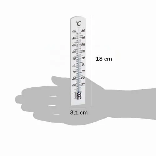 TFA Dostmann 12.1003.09 Innenthermometer Buche weiß analog