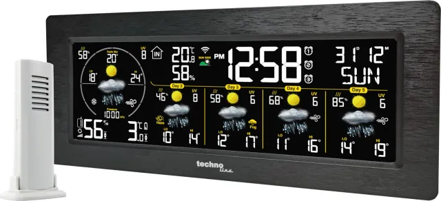 Technoline WD 3050 WLAN-Wetterstation mit Außensensor 5-Tage