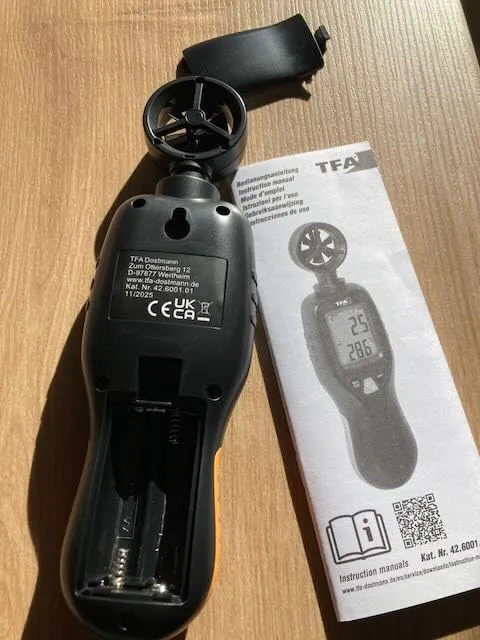 TFA Dostmann 42.6001.01 Windmesser Handgerät schwarz Beaufort