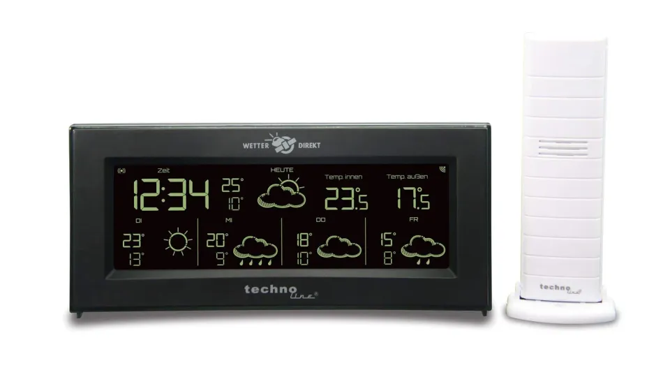 Technoline WD 2950 Wetterdirekt-Wetterstation Farbdisplay schwarz