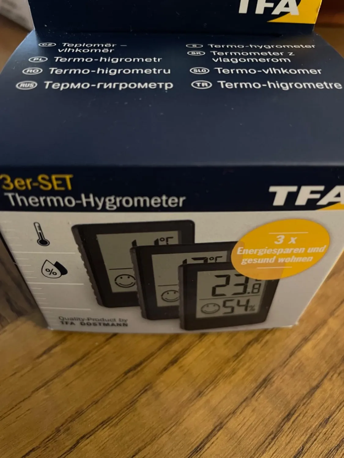 TFA Dostmann 30.5039.01.03 Mini Thermo-Hygrometer 3er-Set