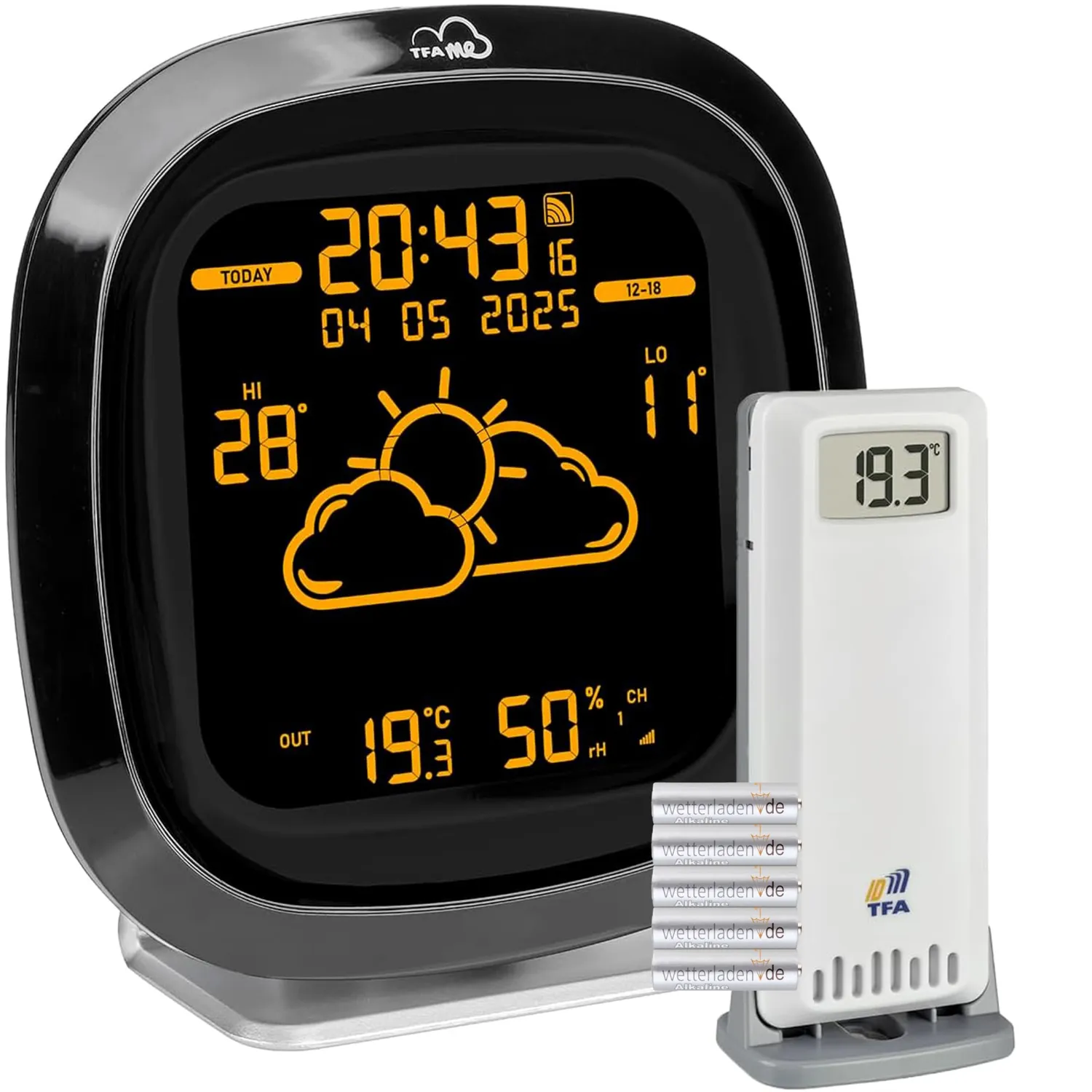 TFA Dostmann TFA.me ID-04 35.8102 WLAN-Wetterstation schwarz