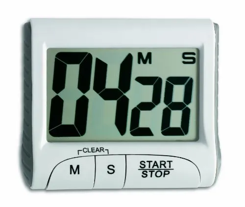 TFA Dostmann 38.2021.02 Digitaler Timer weiß 99 Min mit Memory