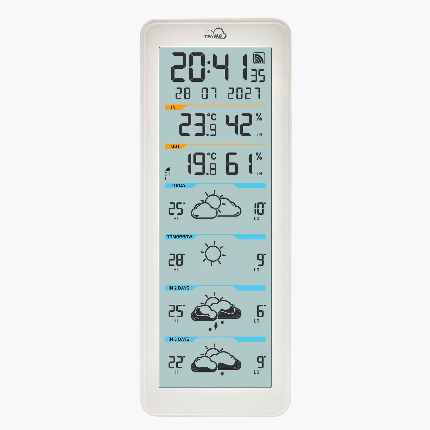 TFA Dostmann TFA.me ID-06 35.8108.02 WLAN-Wetterstation weiß