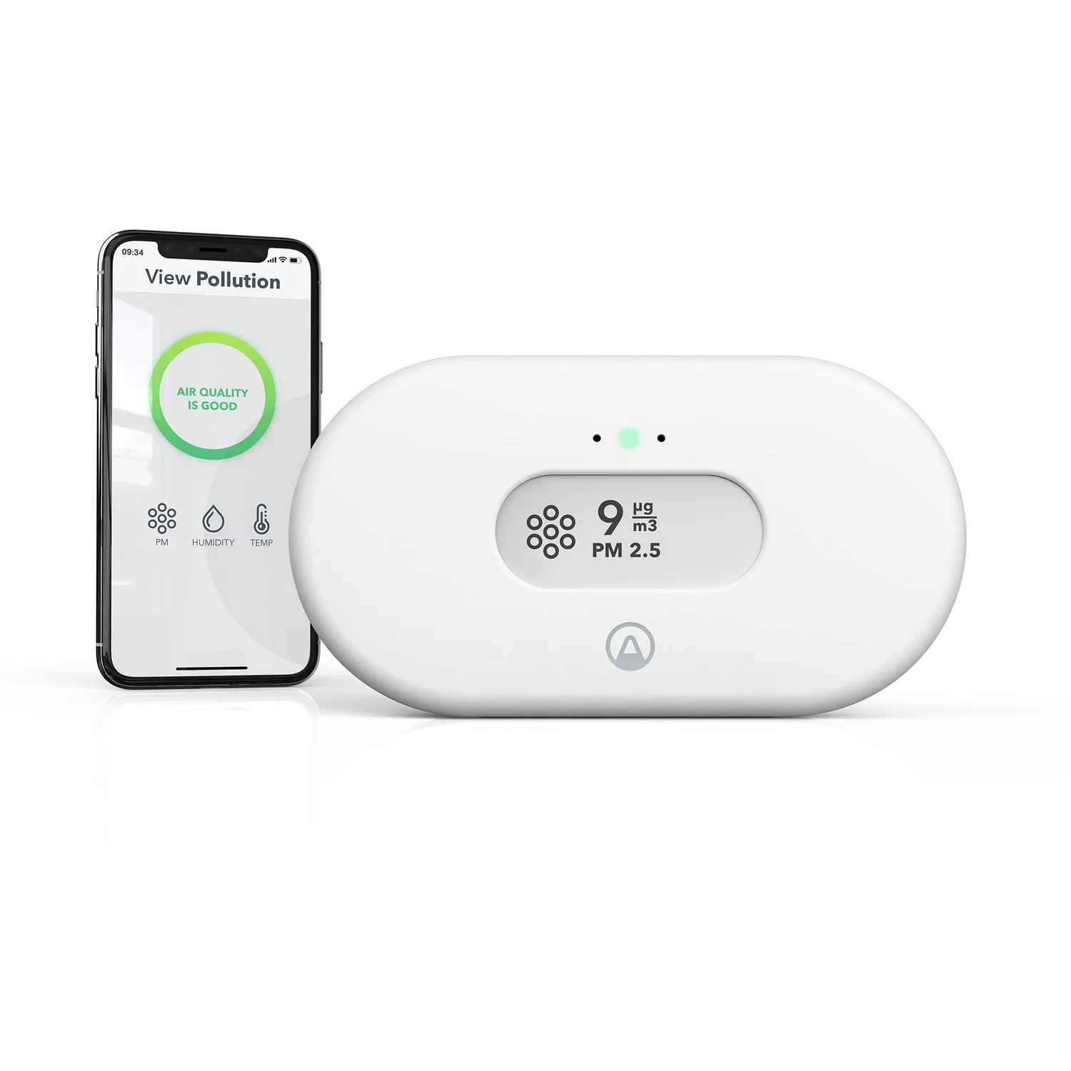 Airthings Wave Mini + View Pollution Set Feinstaub PM2.5