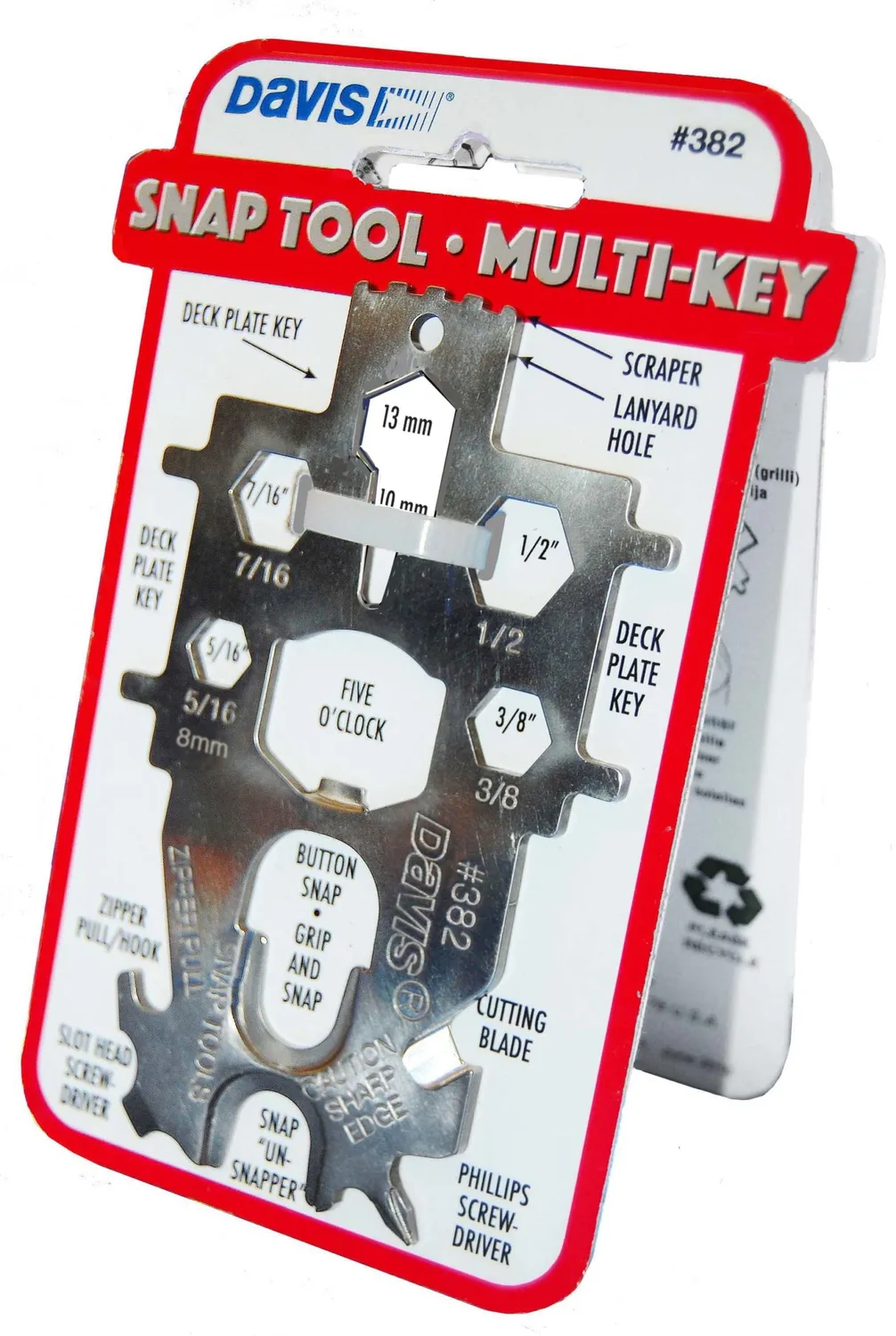 Davis Snap Tool 382 Multi-Key Multitool 19 Funktionen Edelstahl