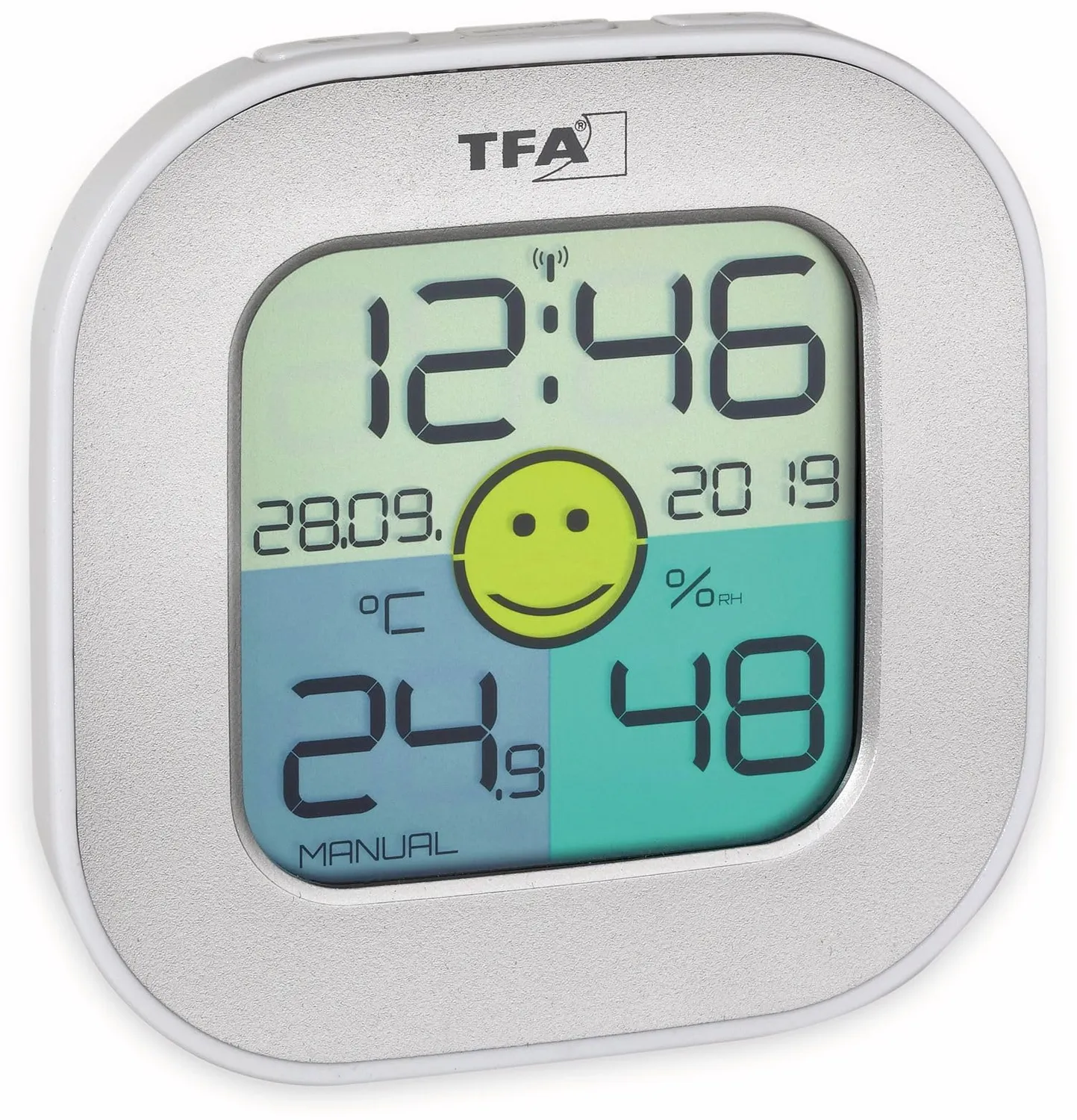 TFA Dostmann FUN 30.5050.01 Thermo-Hygrometer schwarz Smiley