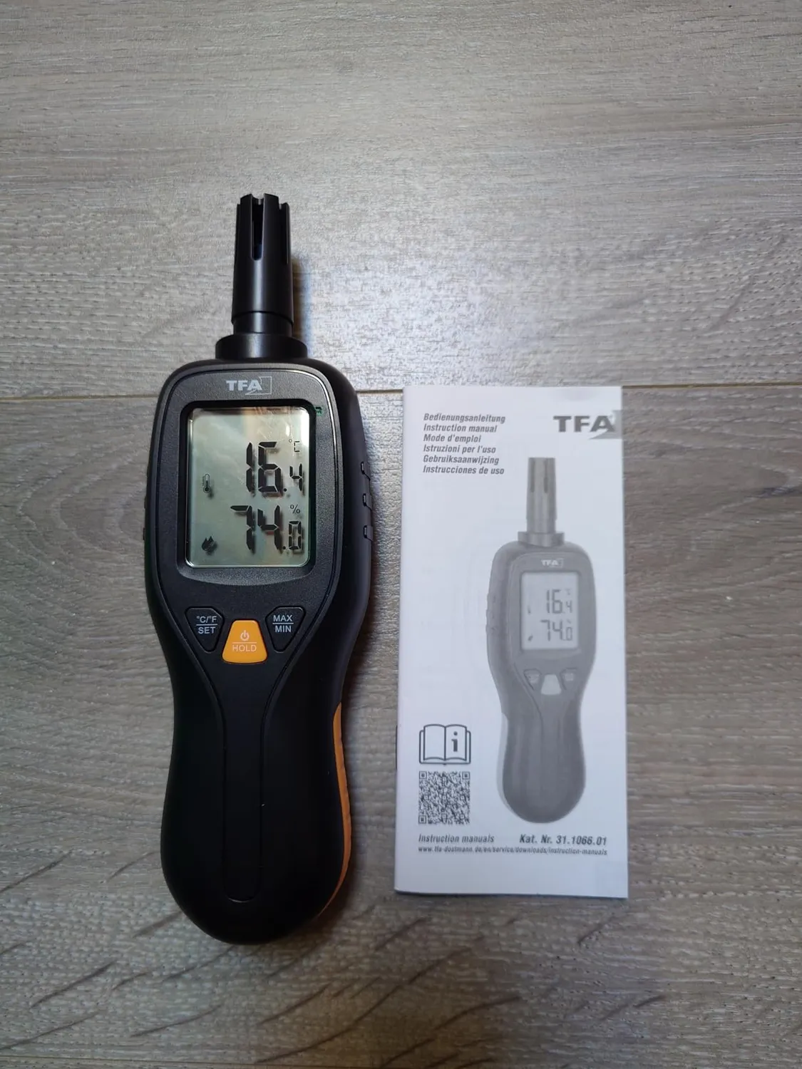 TFA Dostmann 31.1066.01 Hygrometer schwarz 0,3 Grad