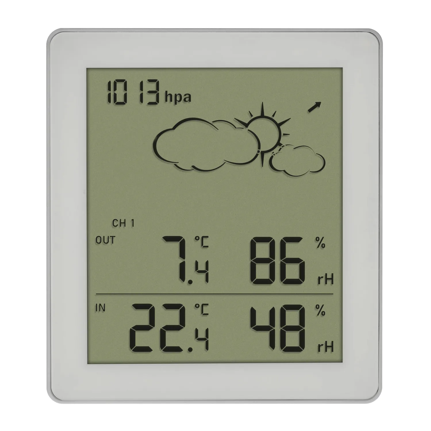 TFA Dostmann 35.1168.02 Clear Wetterstation weiß Funk