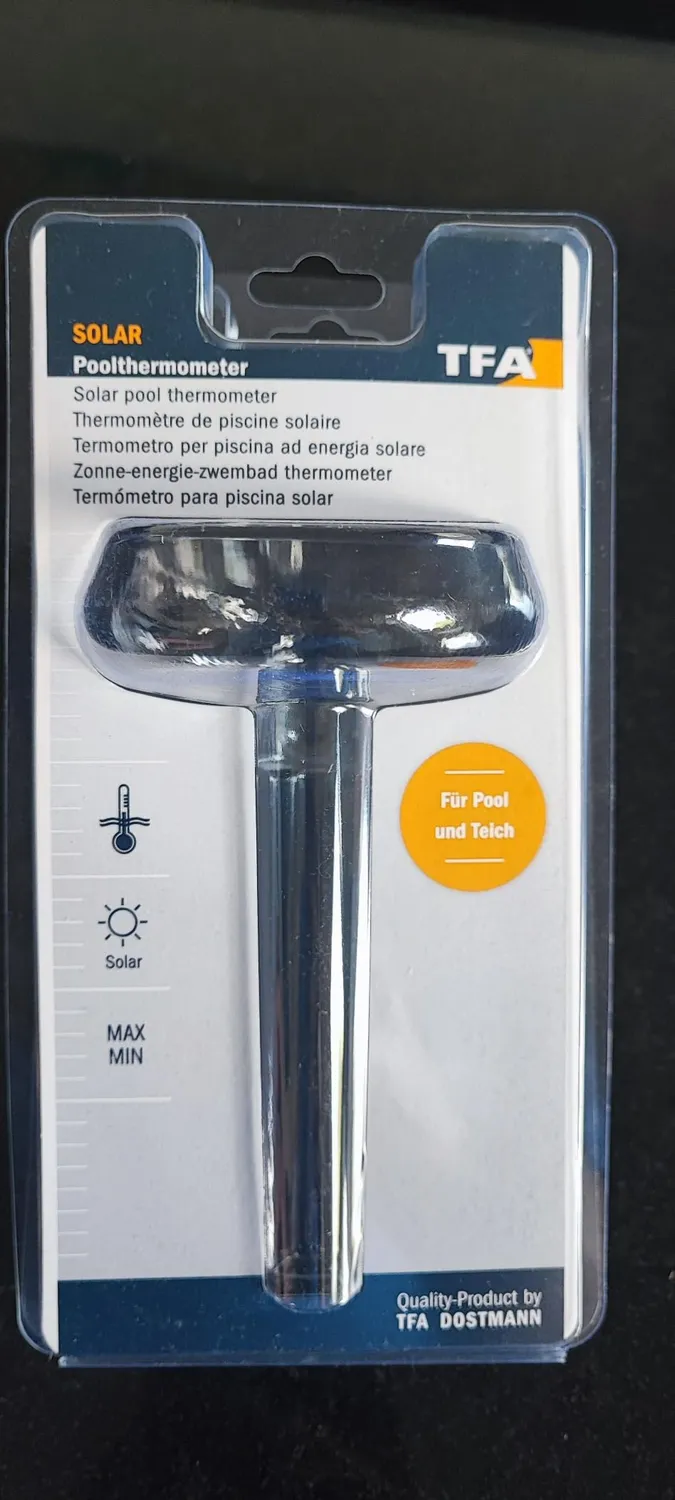 TFA Dostmann 30.1068.02 Poolthermometer Solar Weiß-Blau