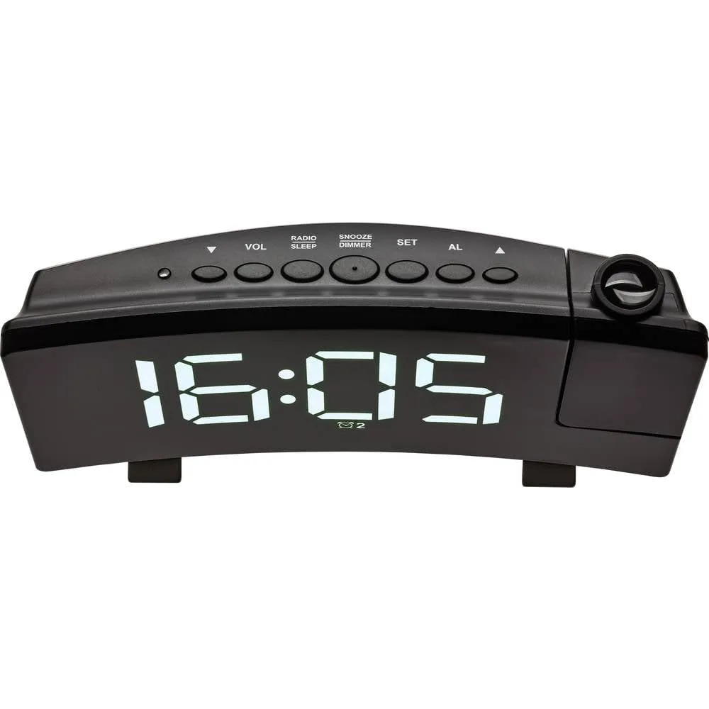 TFA Dostmann 60.5015.04 Projektionswecker schwarz FM-Radio