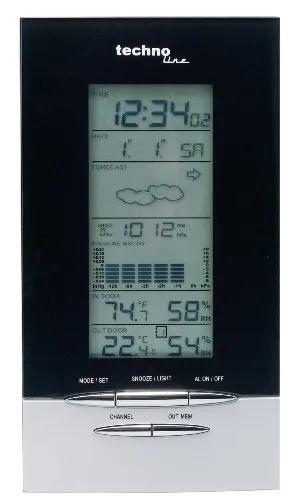 Technoline WS 6730 Funkwetterstation Luftdruck 3 Sensoren