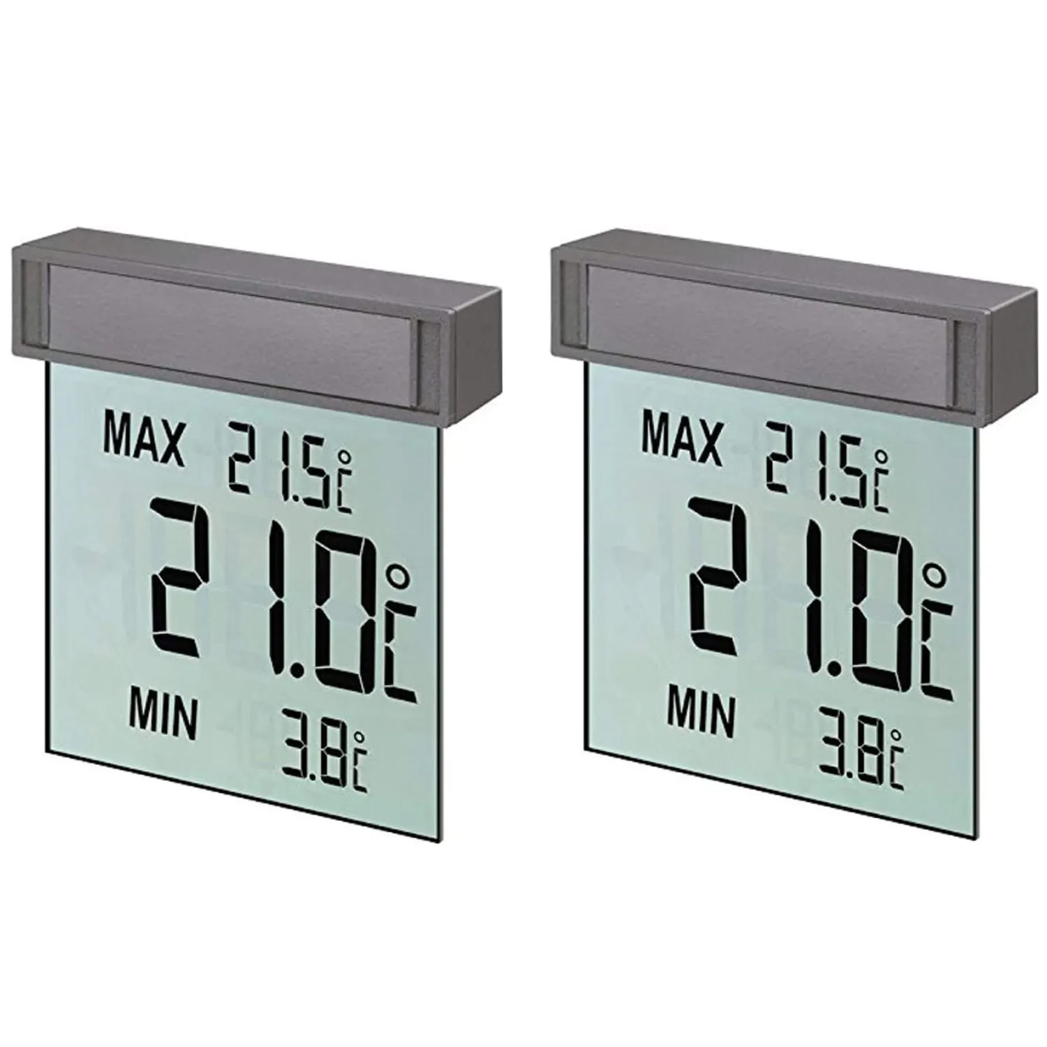 TFA Dostmann Vision 30.1025.10 digitales Fensterthermometer anthrazit