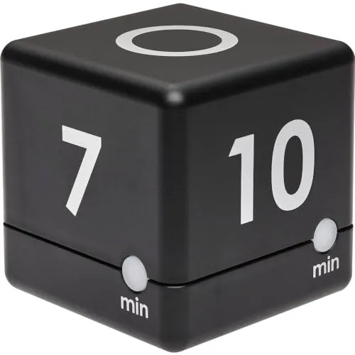 TFA Dostmann Cube Timer Zeitwürfel schwarz digital