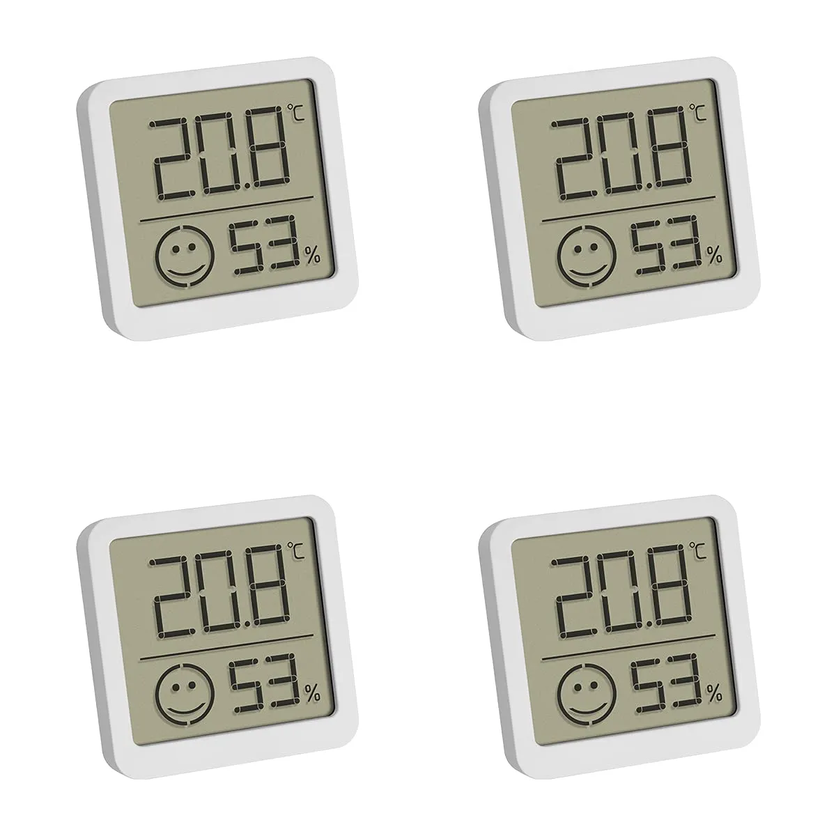 TFA Dostmann 30.5053.01 Thermo-Hygrometer 2er Set schwarz